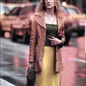 Guess Jeans Camel Leather Jacket - Med